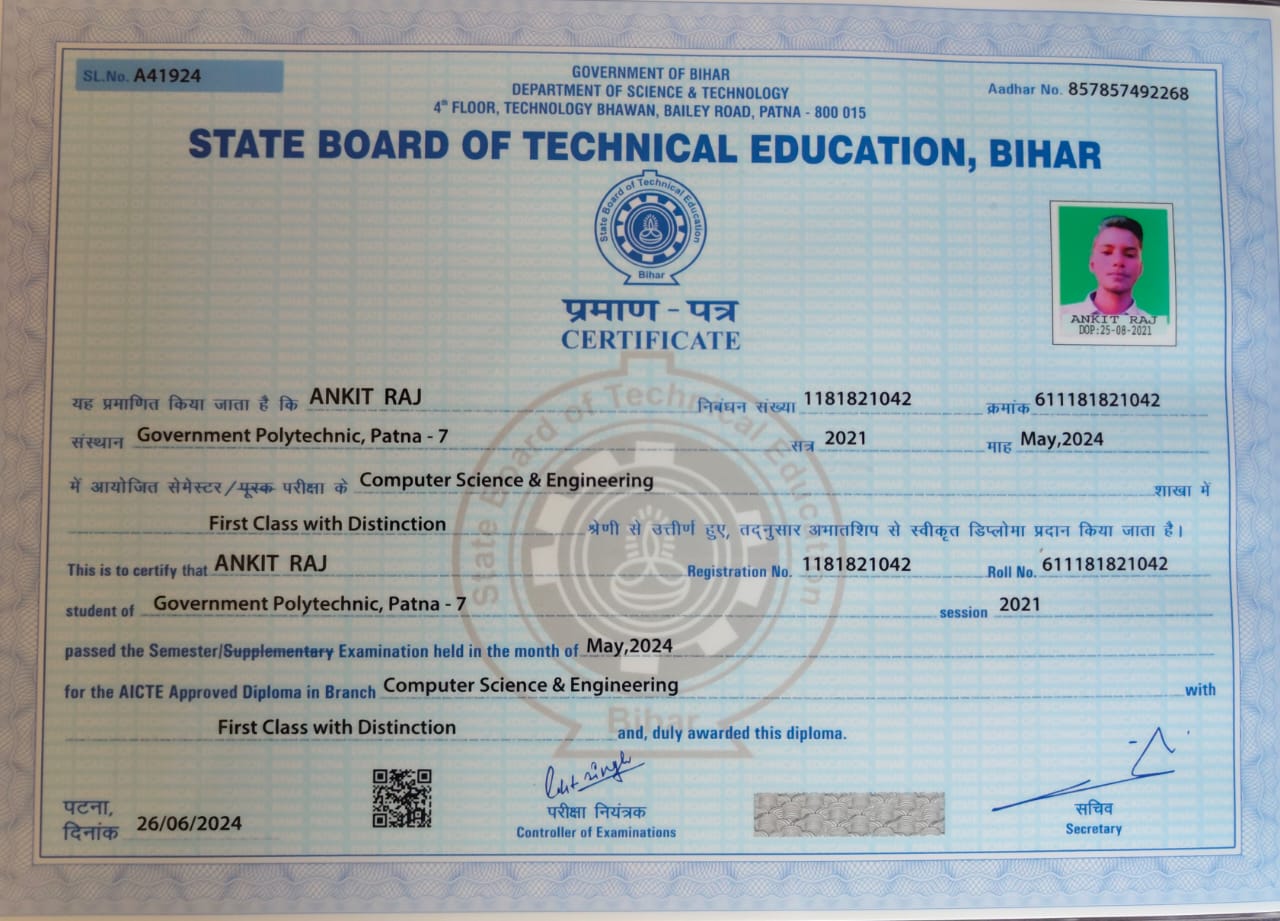 Diploma Certificate