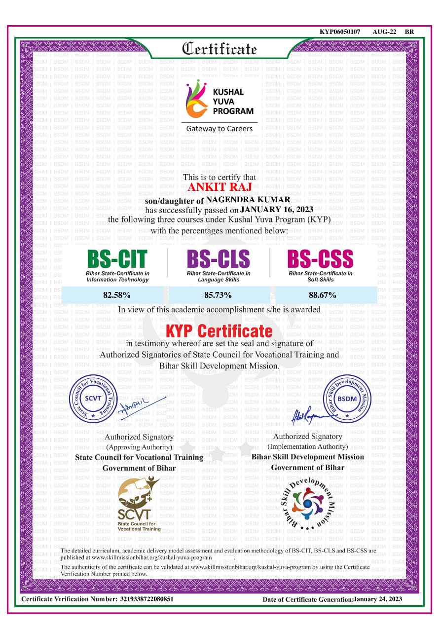 KYP Certificate