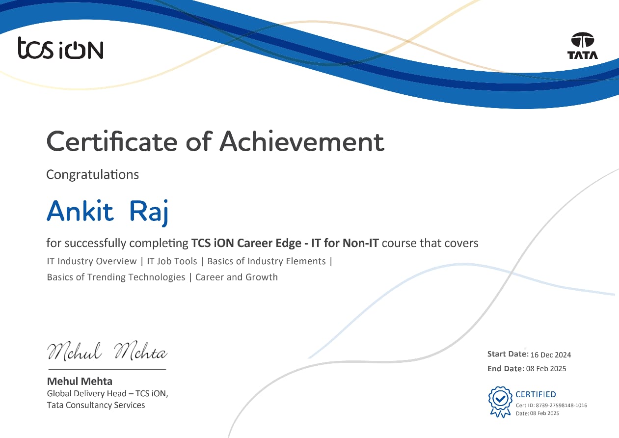 TCS Certificate